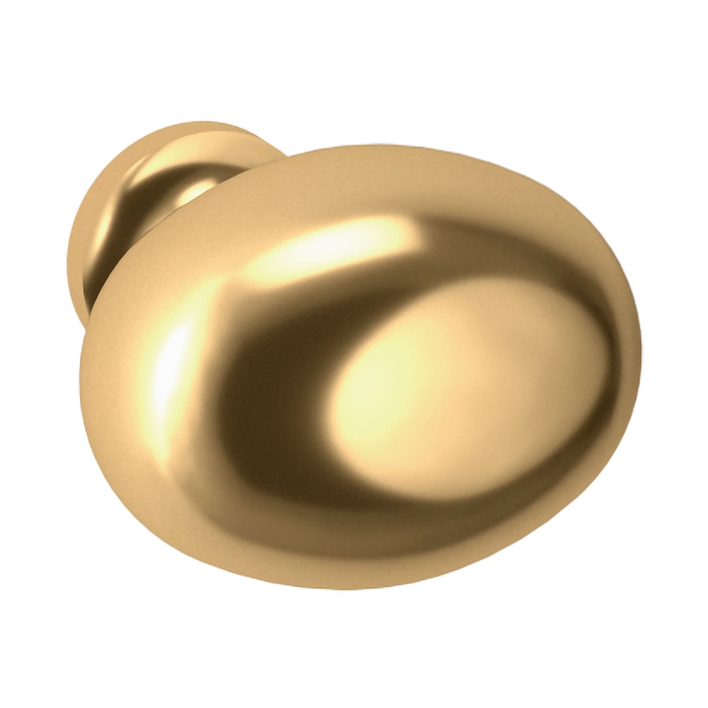 Baldwin Hardware 4913.003.BIN 1.313" x 1" Oval Knob - Lifetime (PVD) Polished Brass