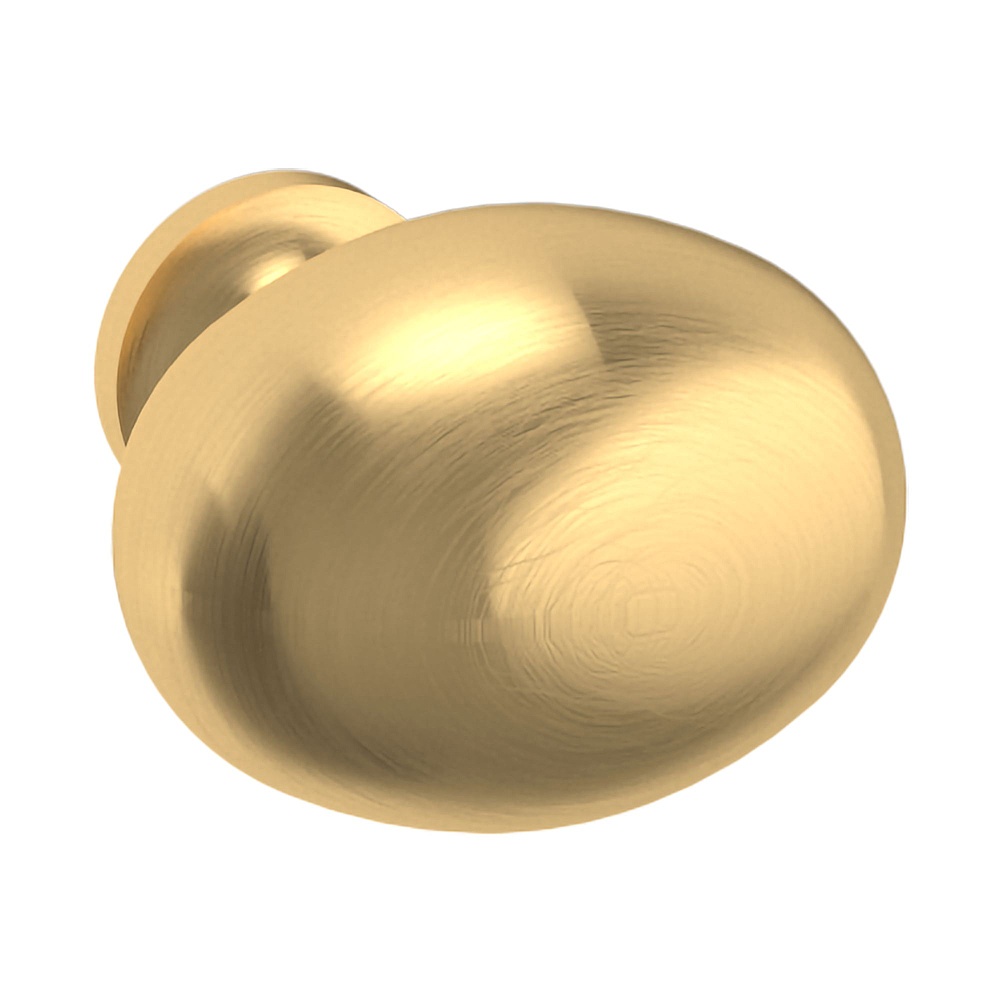 Baldwin Hardware 4913.044.BIN 1.313" x 1" Oval Knob - Lifetime (PVD) Satin Brass