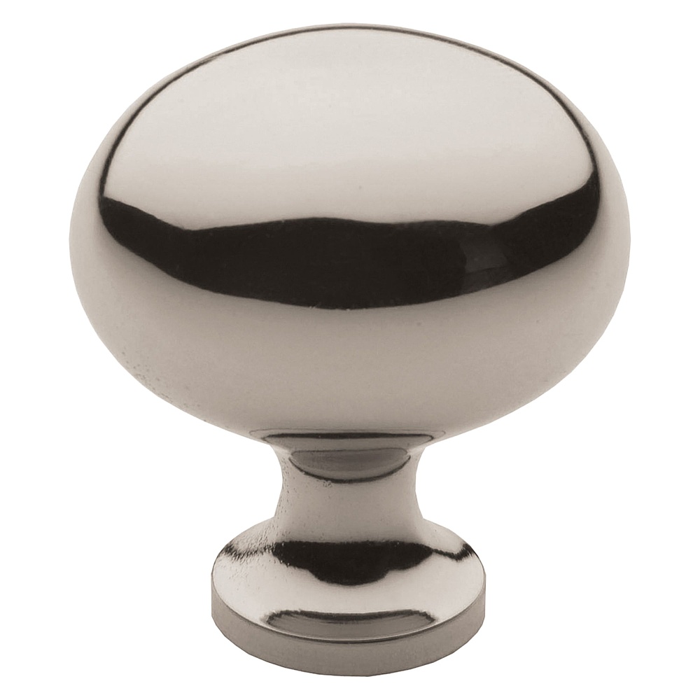 Baldwin Hardware 4913.055.BIN 1.313" x 1" Oval Knob - Lifetime (PVD) Polished Nickel