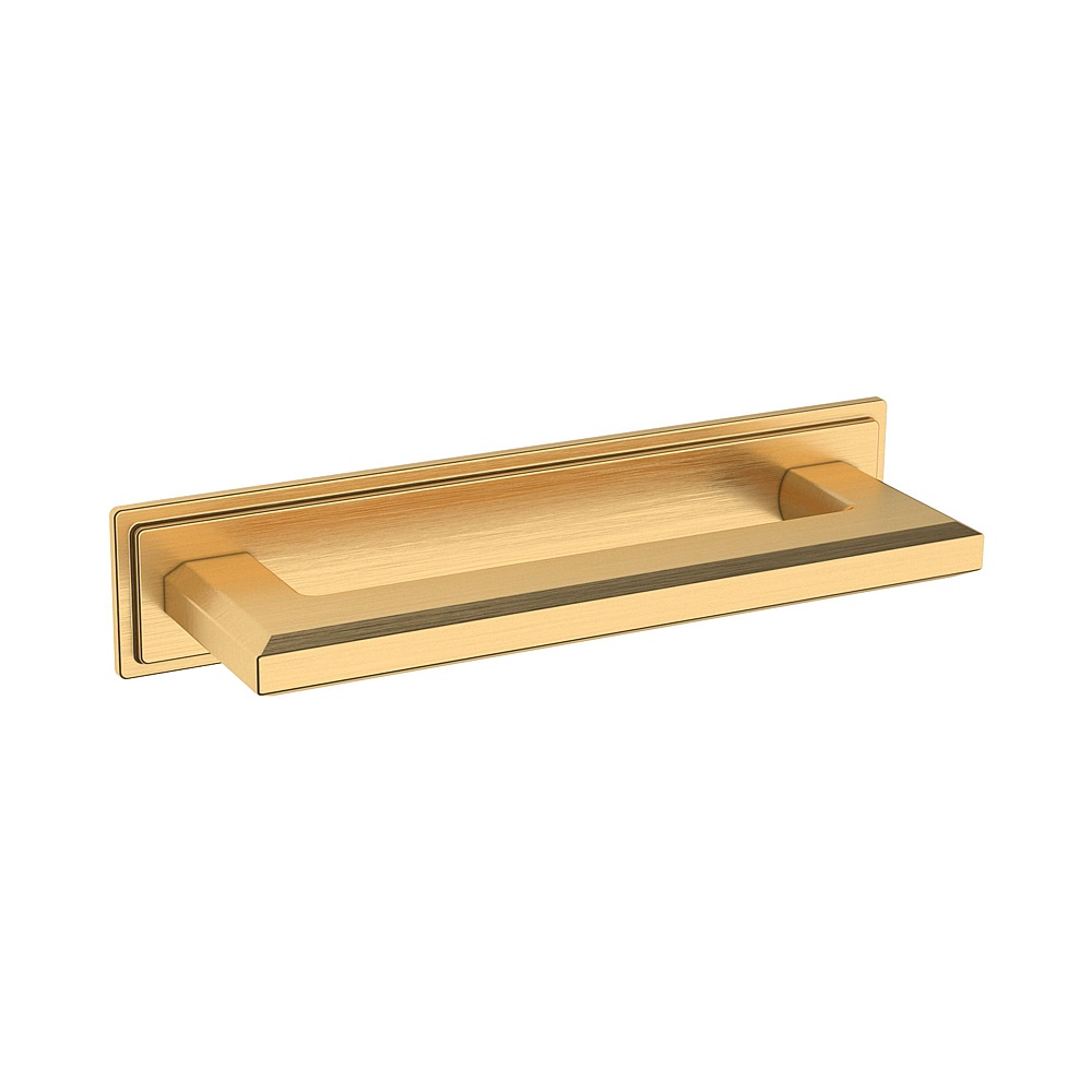 Baldwin Hardware 4940.044.BIN 4" Transitional Back Plate - Lifetime (PVD) Satin Brass