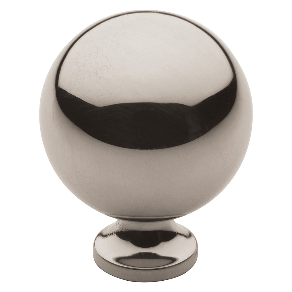 Baldwin Hardware 4961.055.BIN 1.25" Spherical Knob - Lifetime (PVD) Polished Nickel