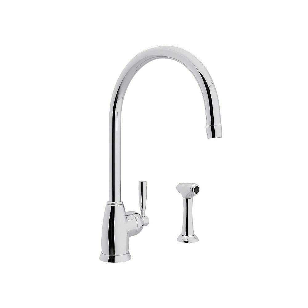 Perrin & Rowe U.4846LS-APC-2 Holborn™ Kitchen Faucet With Side Spray - Polished Chrome
