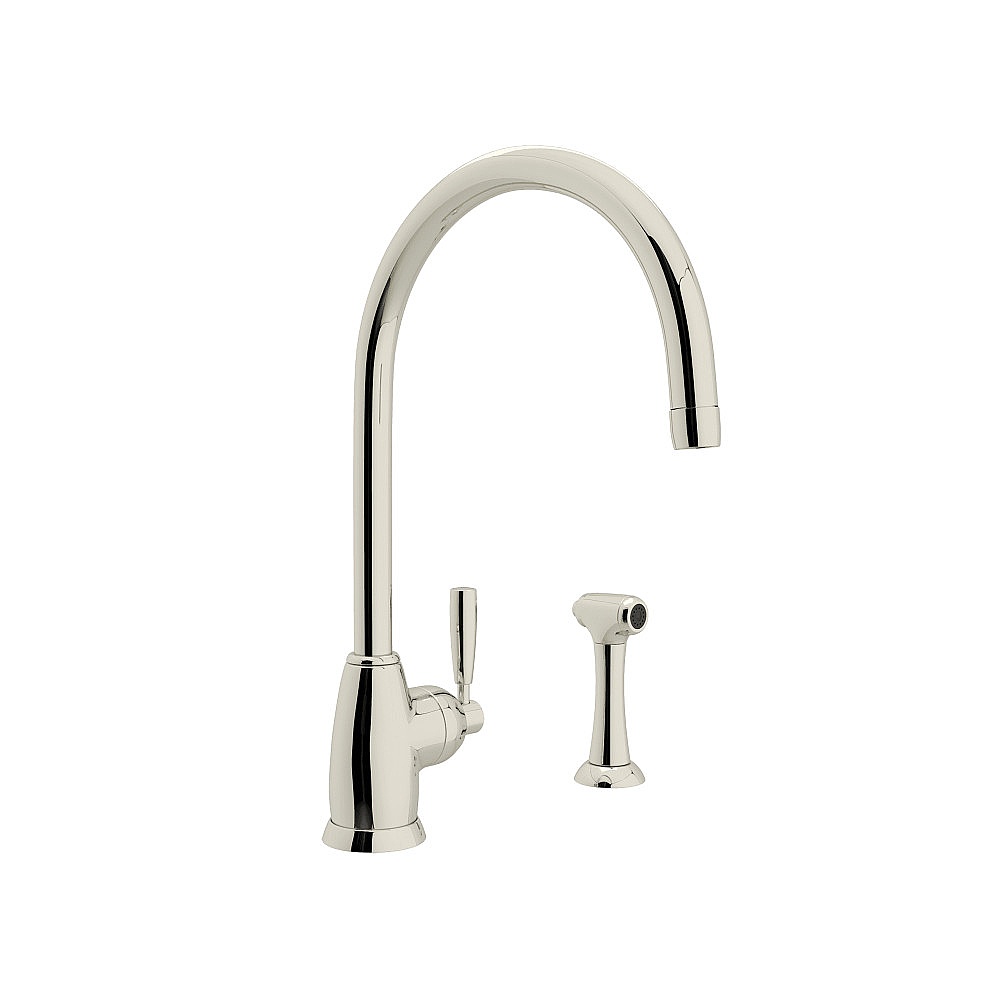 Perrin & Rowe U.4846LS-PN-2 Holborn™ Kitchen Faucet With Side Spray - Polished Nickel