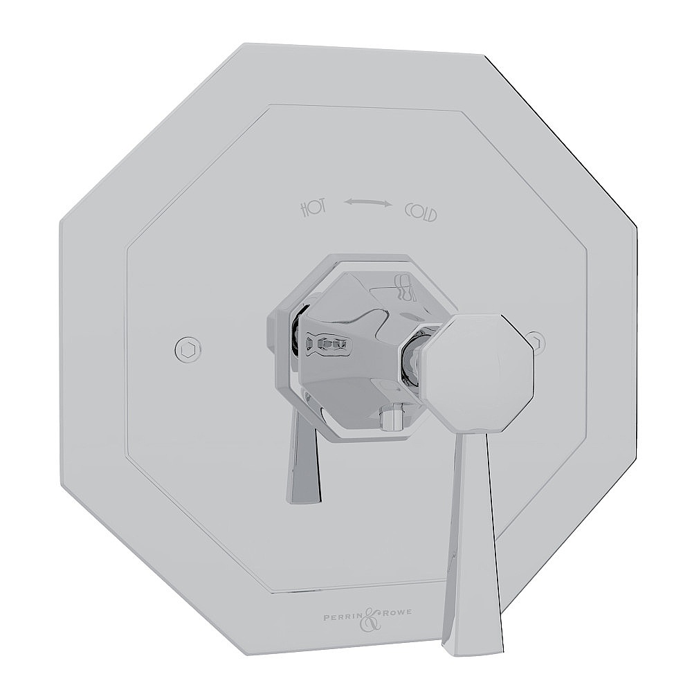 Perrin & Rowe U.5157LS-APC/TO Deco™ 3/4" Thermostatic Trim Without Volume Control - Polished Chrome
