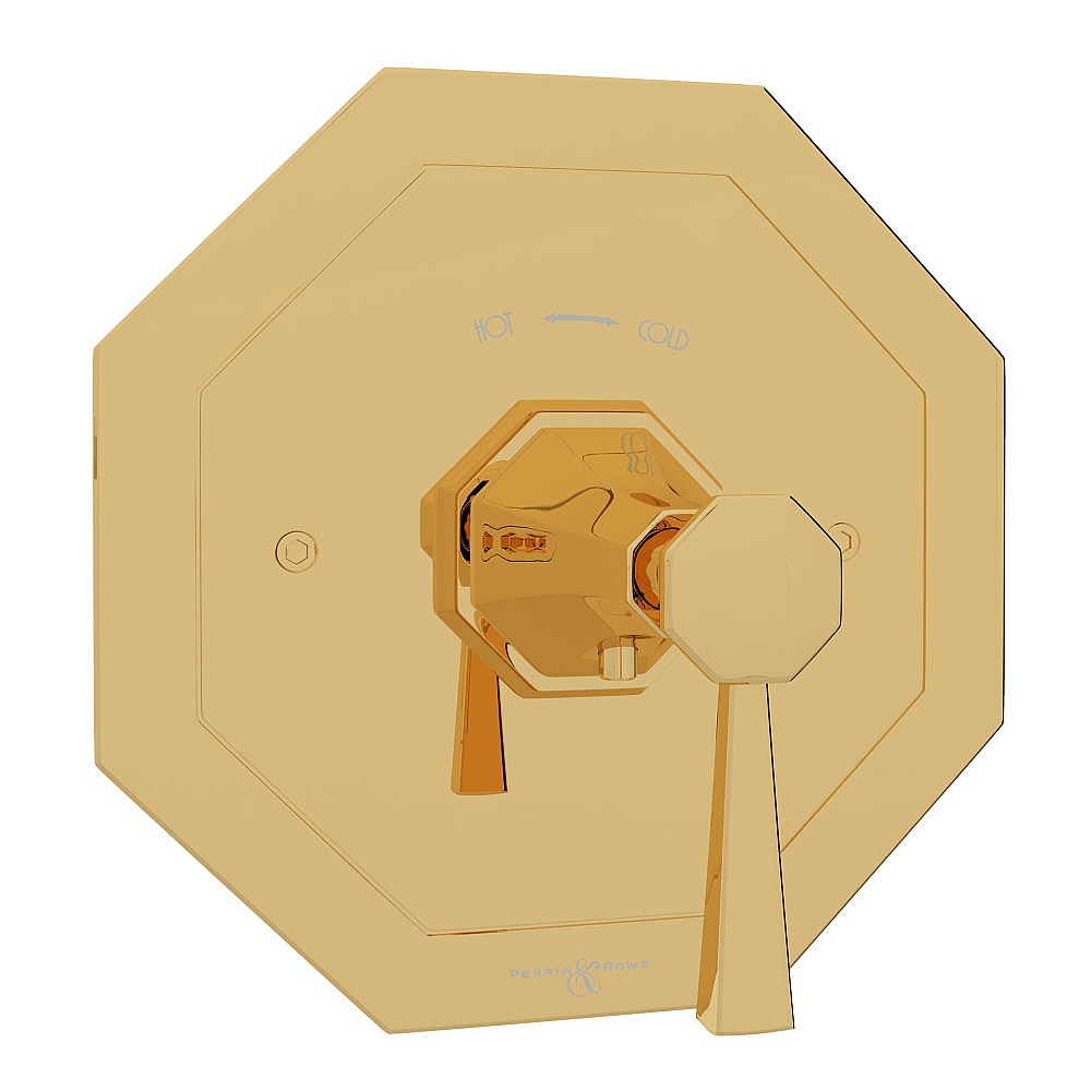 Perrin & Rowe U.5157LS-EG/TO Deco™ 3/4" Thermostatic Trim Without Volume Control - English Gold