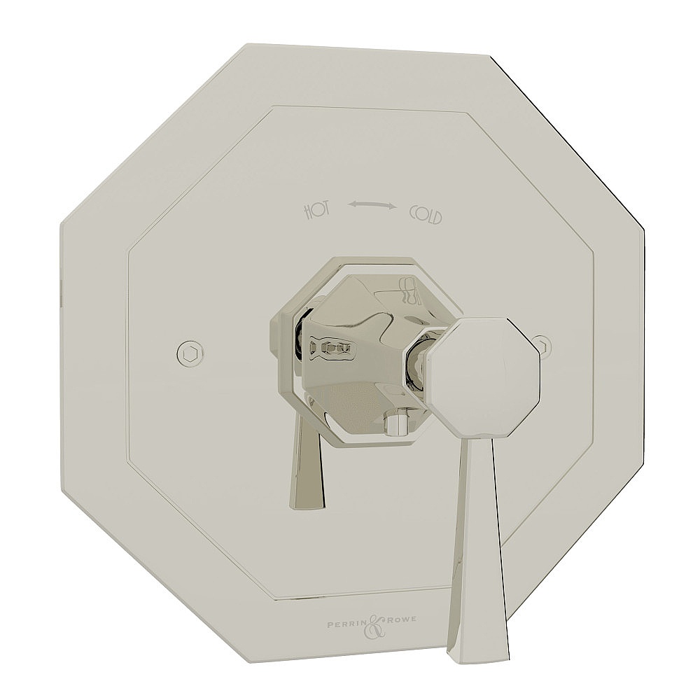Perrin & Rowe U.5157LS-PN/TO Deco™ 3/4" Thermostatic Trim Without Volume Control - Polished Nickel