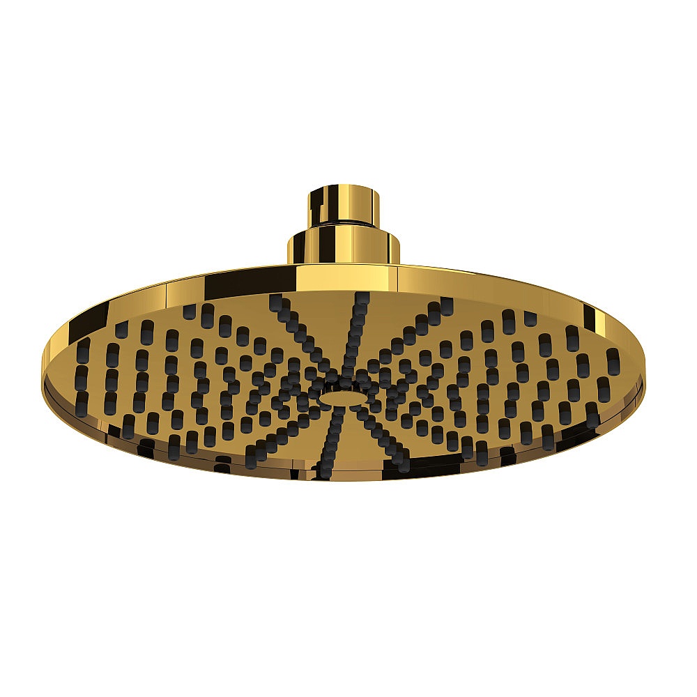 Perrin & Rowe U.5235ULB 8" Rain Showerhead - Unlacquered Brass
