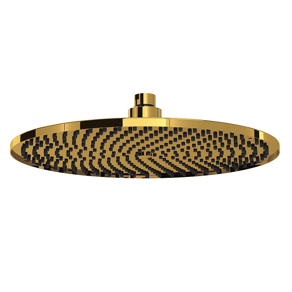 Perrin & Rowe U.5237ULB 12" Rain Showerhead - Unlacquered Brass