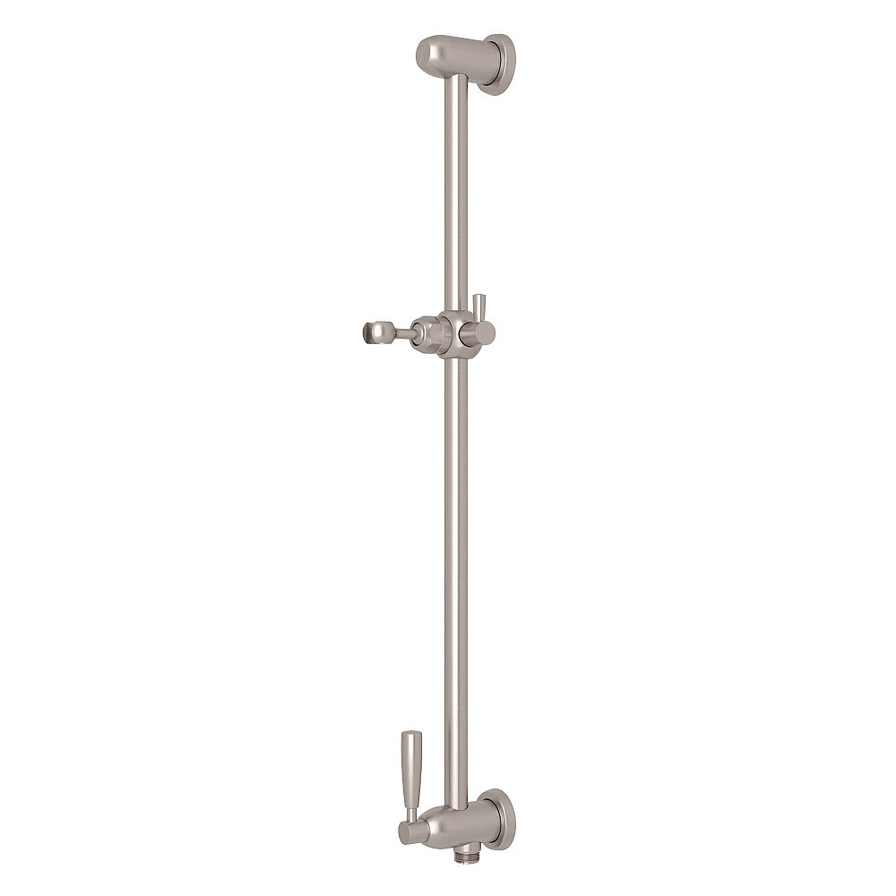Perrin & Rowe U.5350STN 24" Slide Bar With Integrated Volume Control And Outlet - Satin Nickel