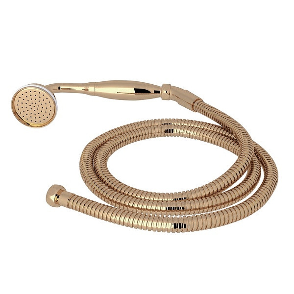 Perrin & Rowe U.5387LS-ULB Handshower And Hose - Unlacquered Brass