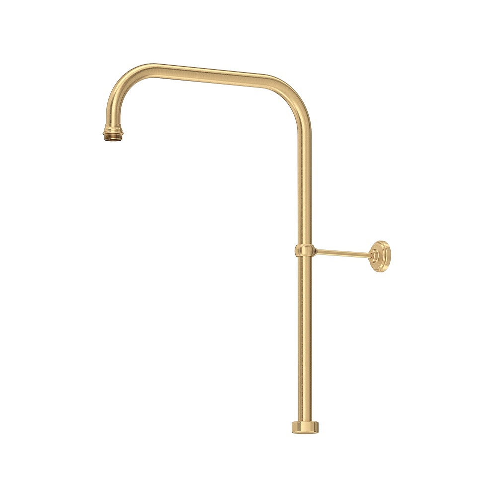 Perrin & Rowe U.5391SEG 40" X 15" Rigid Riser Shower Outlet - Satin English Gold