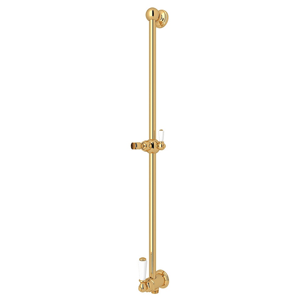 Perrin & Rowe U.5535EB 25" Slide Bar With Integrated Volume Control And Outlet - English Bronze