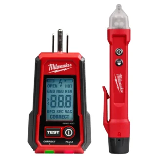 Milwaukee® 3211-20 Digital GFCI Receptacle Tester & Voltage Detector with LED