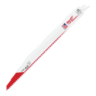 Milwaukee® 48-00-8027 12" 5 TPI AX™ SAWZALL® Blade for Wood with Nails, 25 Pack