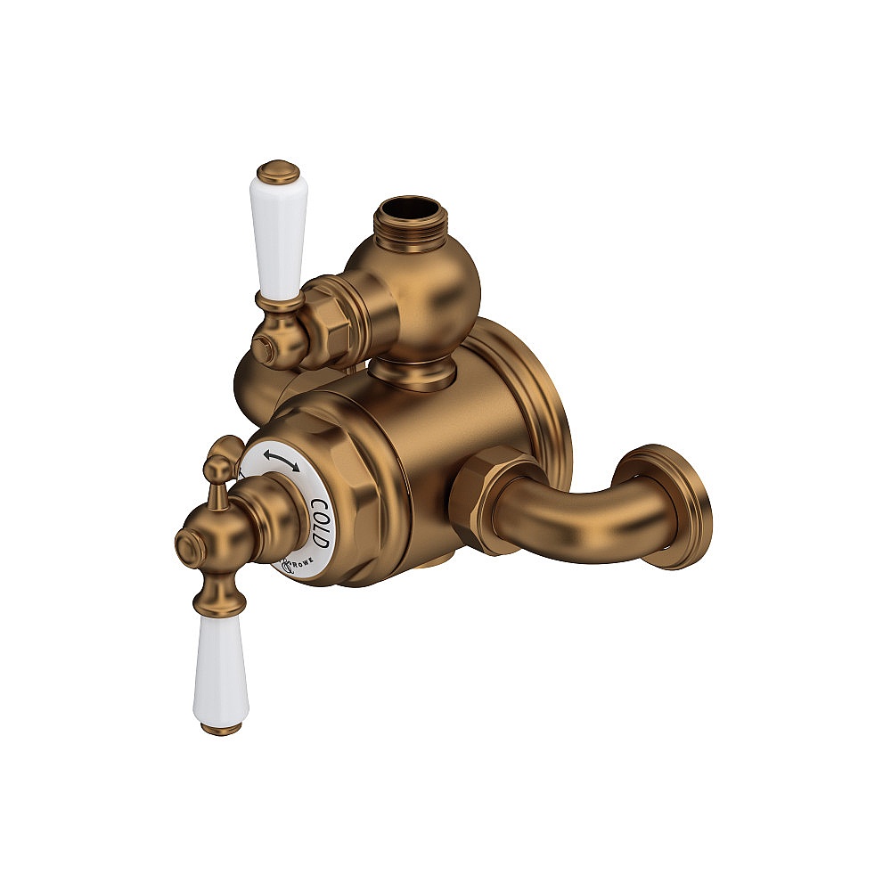 Perrin & Rowe U.5550L-EB Edwardian™ 3/4" Exposed Therm Valve With Volume And Temperature Control - English Bronze