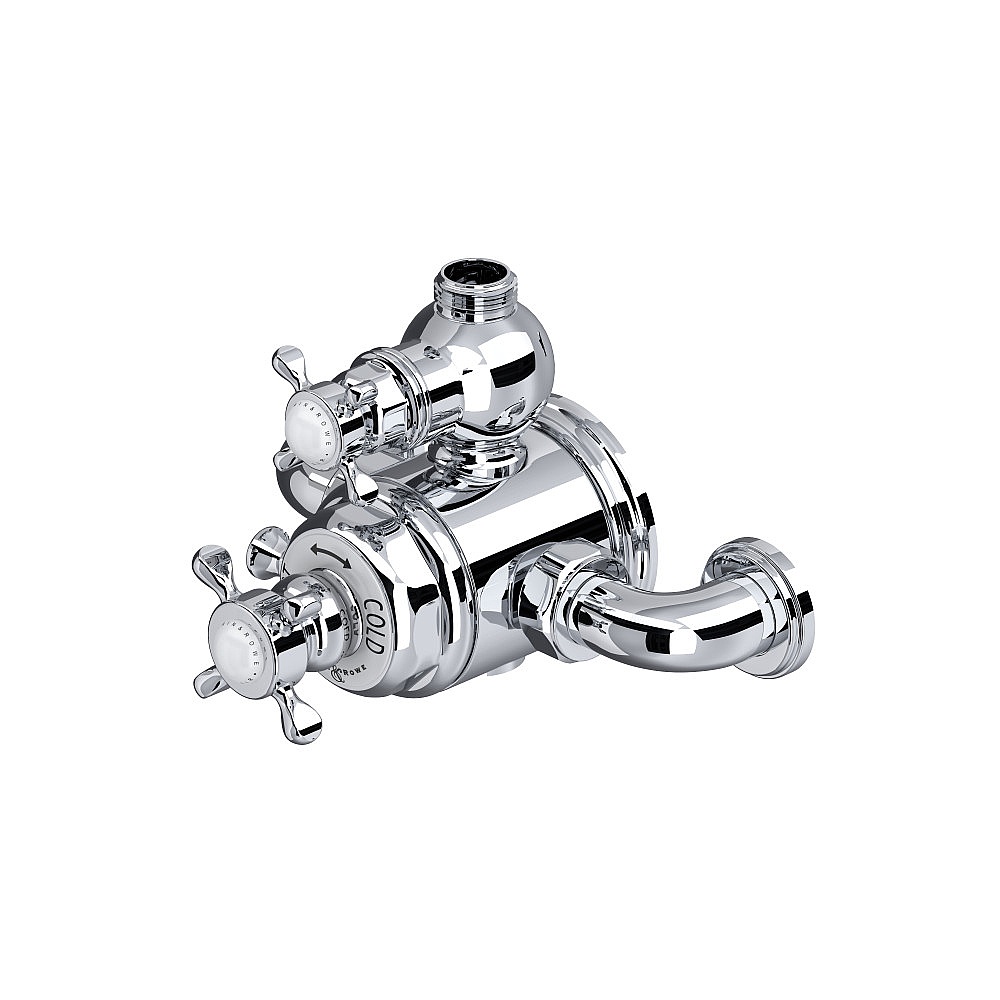 Perrin & Rowe U.5552X-APC Edwardian™ 3/4" Exposed Therm Valve With Volume And Temperature Control - Polished Chrome