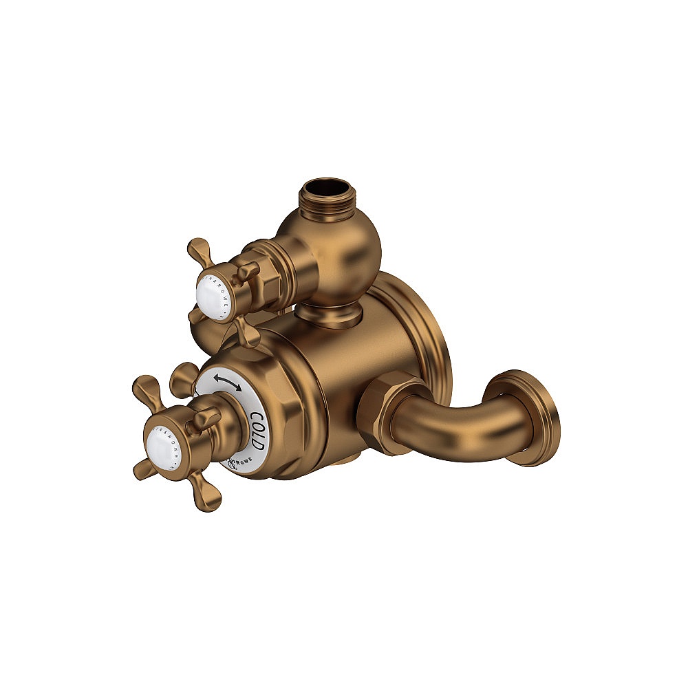 Perrin & Rowe U.5552X-EB Edwardian™ 3/4" Exposed Therm Valve With Volume And Temperature Control - English Bronze