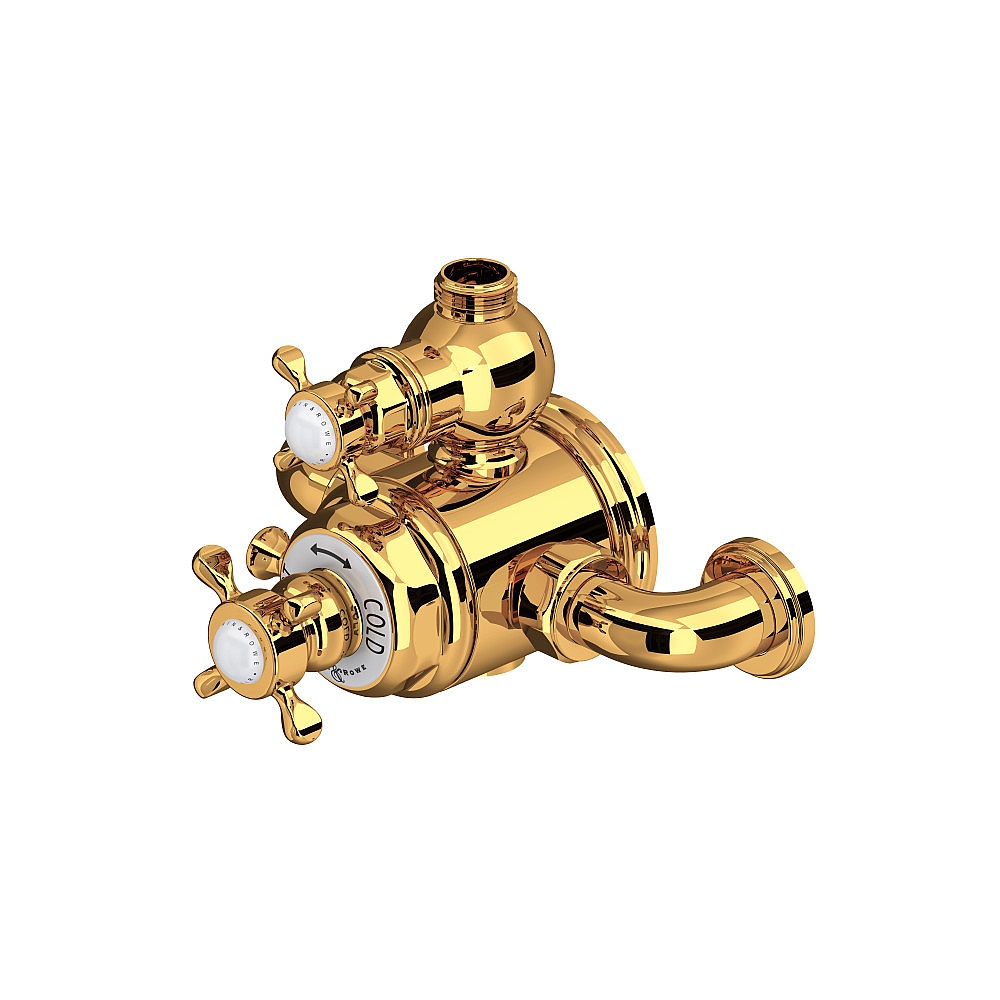 Perrin & Rowe U.5552X-EG Edwardian™ 3/4" Exposed Therm Valve With Volume And Temperature Control - English Gold