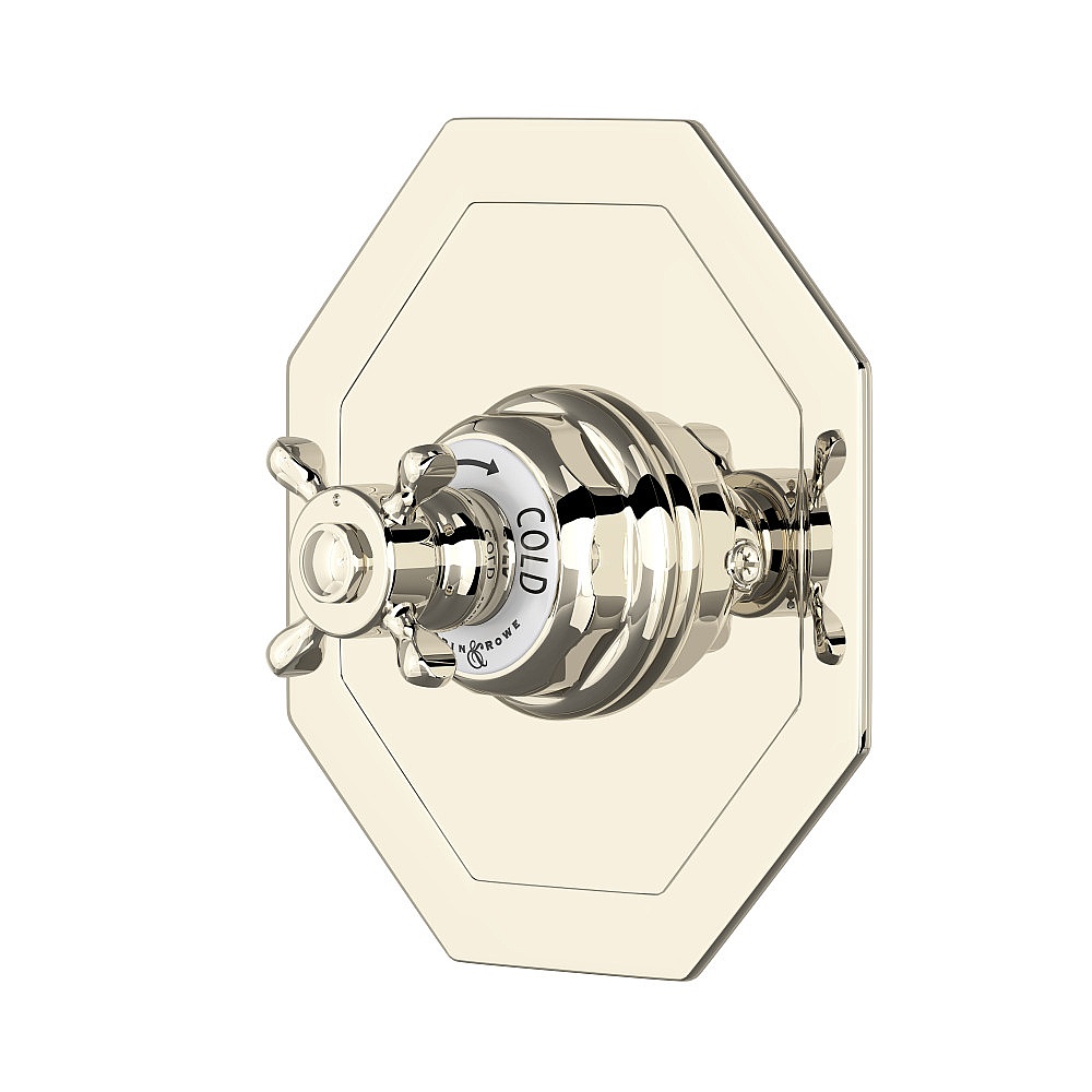Perrin & Rowe U.5586X-PN/TO Edwardian™ 3/4" Octagonal Thermostatic Trim Without Volume Control - Polished Nickel