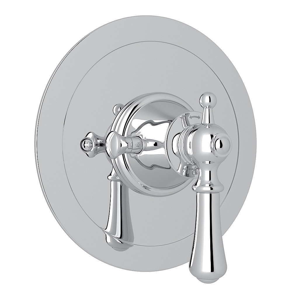 Perrin & Rowe U.5785LS-APC/TO Edwardian™ 3/4" Round Thermostatic Trim Without Volume Control - Polished Chrome