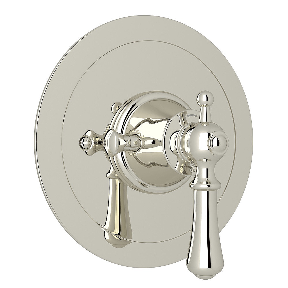 Perrin & Rowe U.5785LS-PN/TO Edwardian™ 3/4" Round Thermostatic Trim Without Volume Control - Polished Nickel