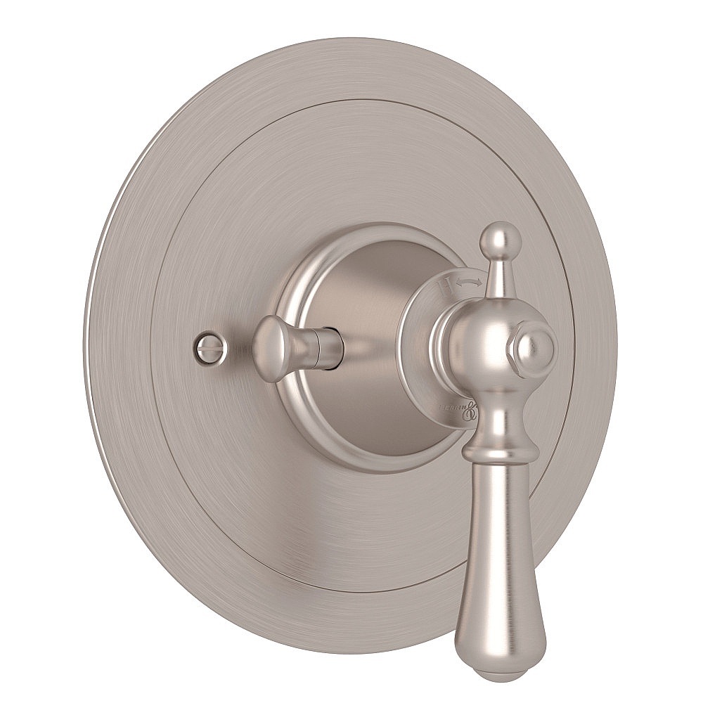 Perrin & Rowe U.5785LS-STN/TO Edwardian™ 3/4" Round Thermostatic Trim Without Volume Control - Satin Nickel