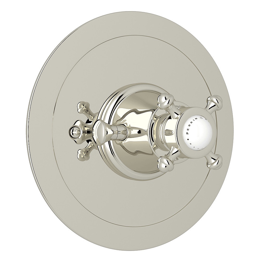 Perrin & Rowe U.5786X-PN/TO Edwardian™ 3/4" Round Thermostatic Trim Without Volume Control - Polished Nickel