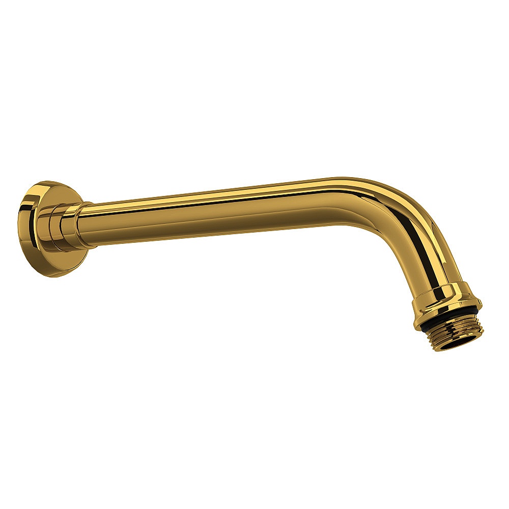 Perrin & Rowe U.5882ULB 7" Wall Mount Shower Arm - Unlacquered Brass
