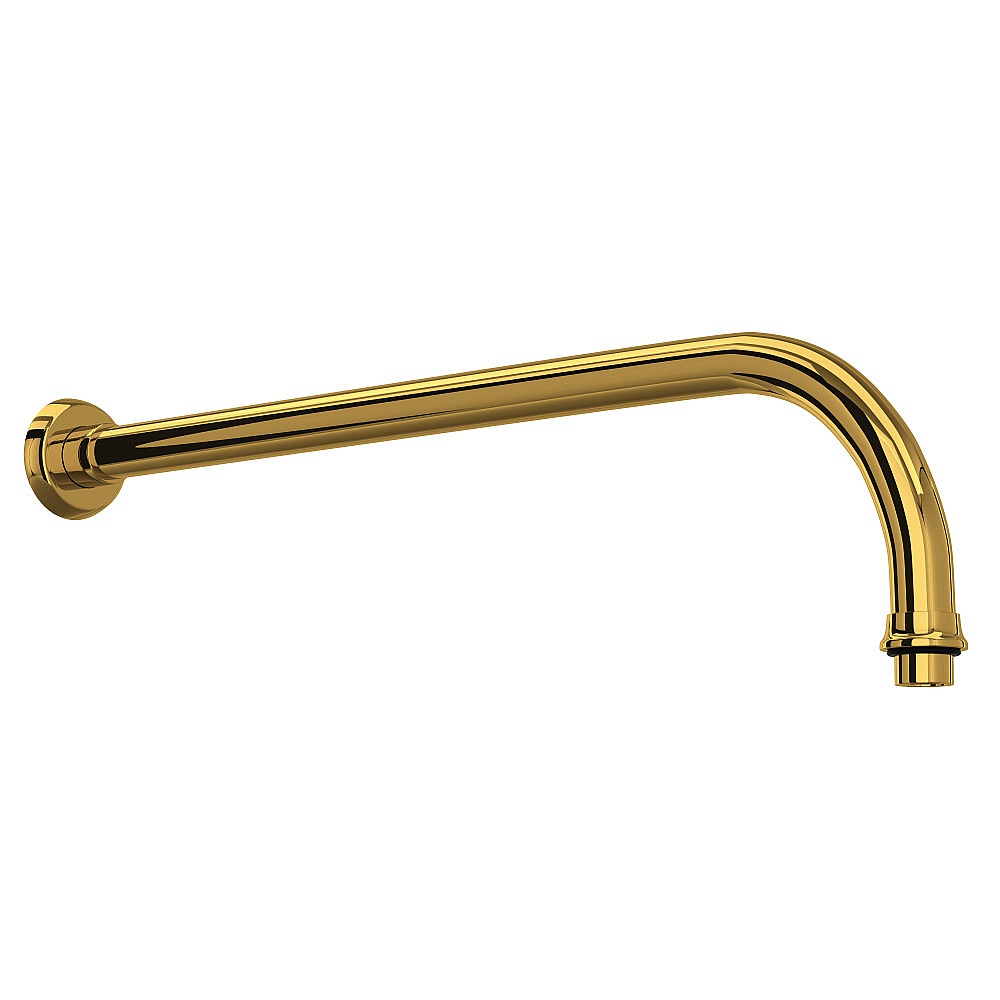 Perrin & Rowe U.5884ULB 15" Wall Mount Shower Arm - Unlacquered Brass