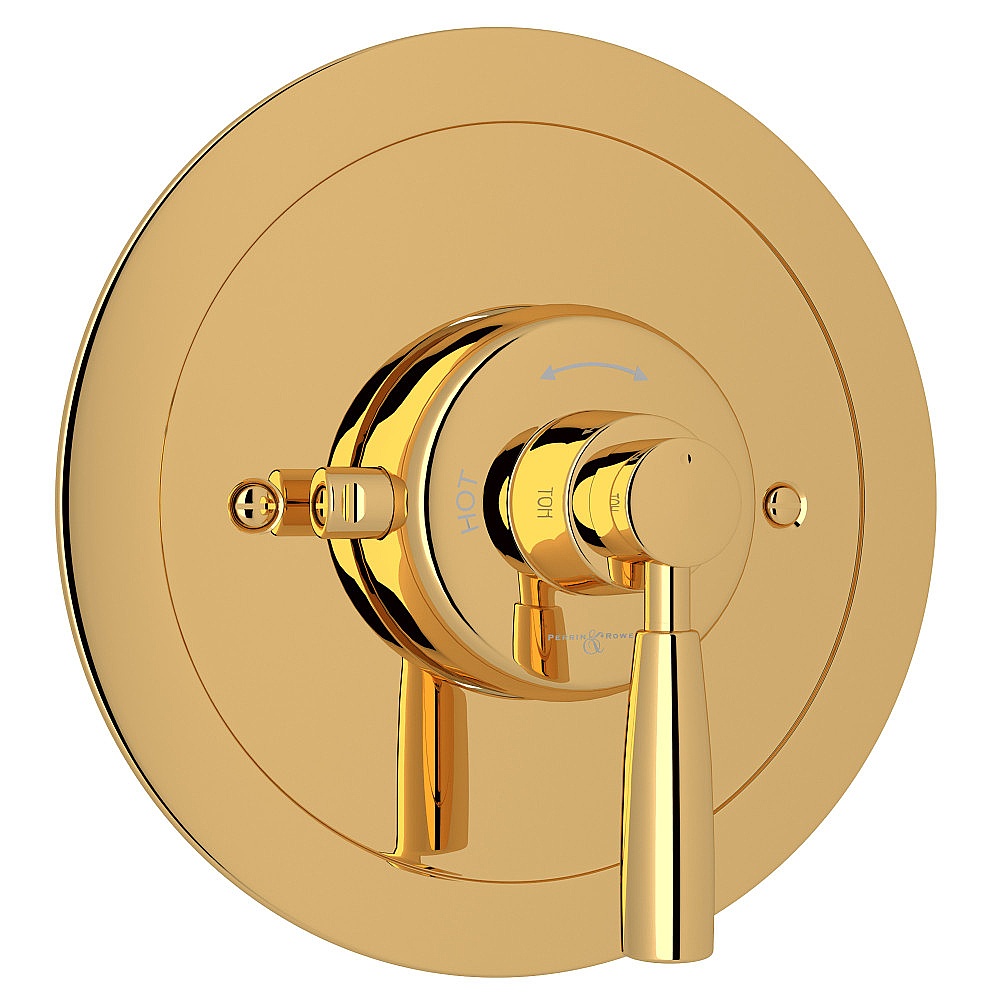 Perrin & Rowe U.5885LS-EG/TO Holborn™ 3/4" Thermostatic Trim Without Volume Control - English Gold