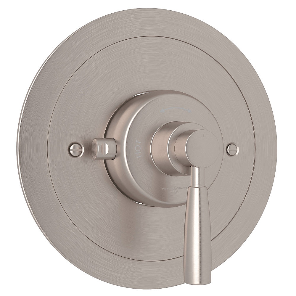 Perrin & Rowe U.5885LS-STN/TO Holborn™ 3/4" Thermostatic Trim Without Volume Control - Satin Nickel