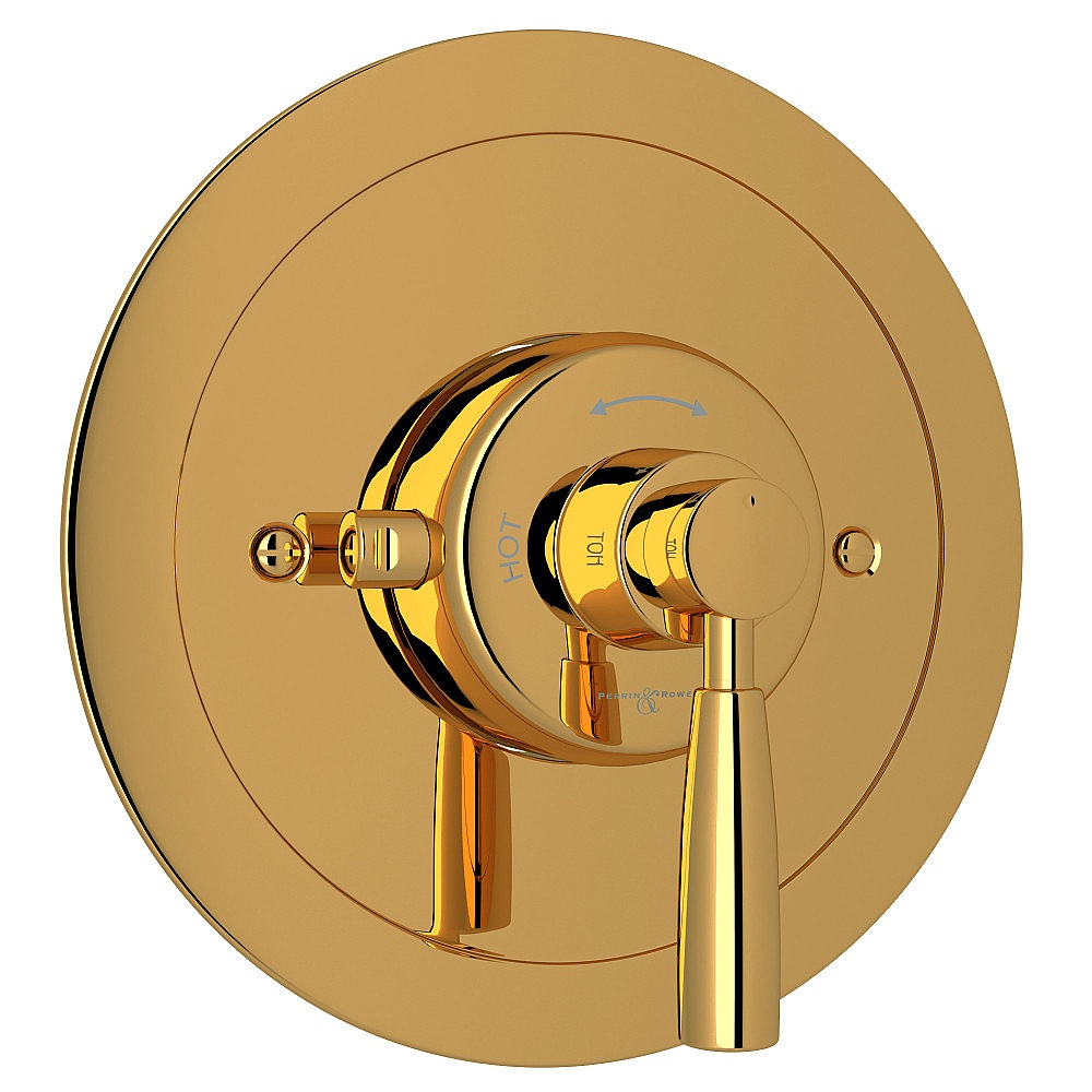 Perrin & Rowe U.5885LS-ULB/TO Holborn™ 3/4" Thermostatic Trim Without Volume Control - Unlacquered Brass