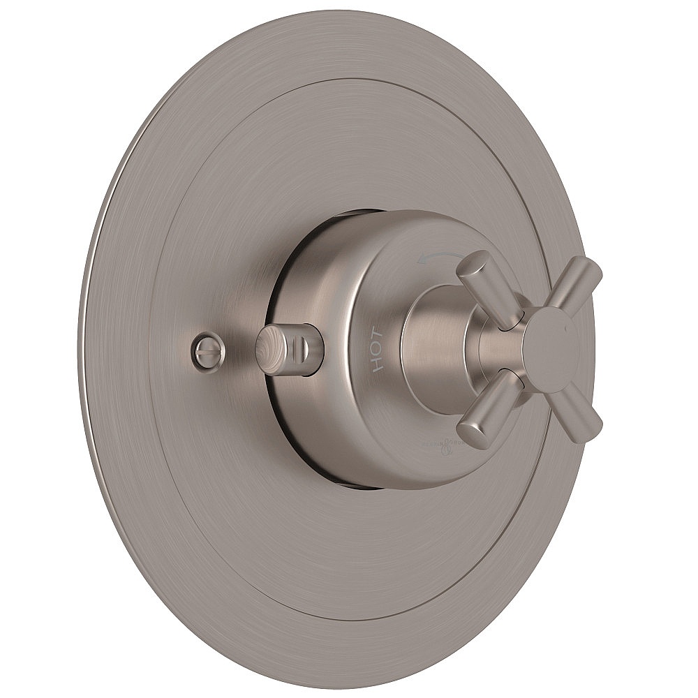 Perrin & Rowe U.5886X-STN/TO Holborn™ 3/4" Thermostatic Trim Without Volume Control - Satin Nickel