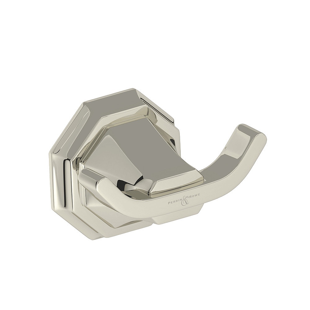Perrin & Rowe U.6122PN Deco™ Double Robe Hook - Polished Nickel