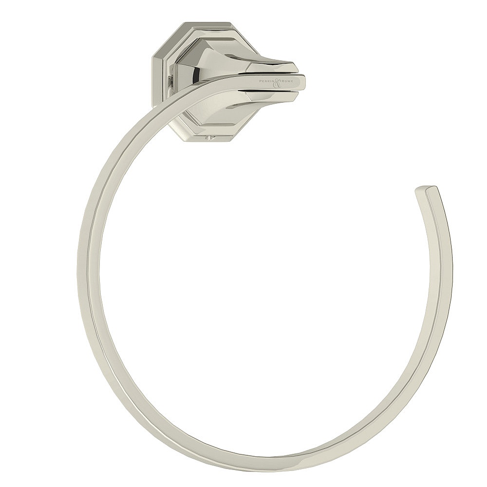 Perrin & Rowe U.6135PN Deco™ Towel Ring - Polished Nickel