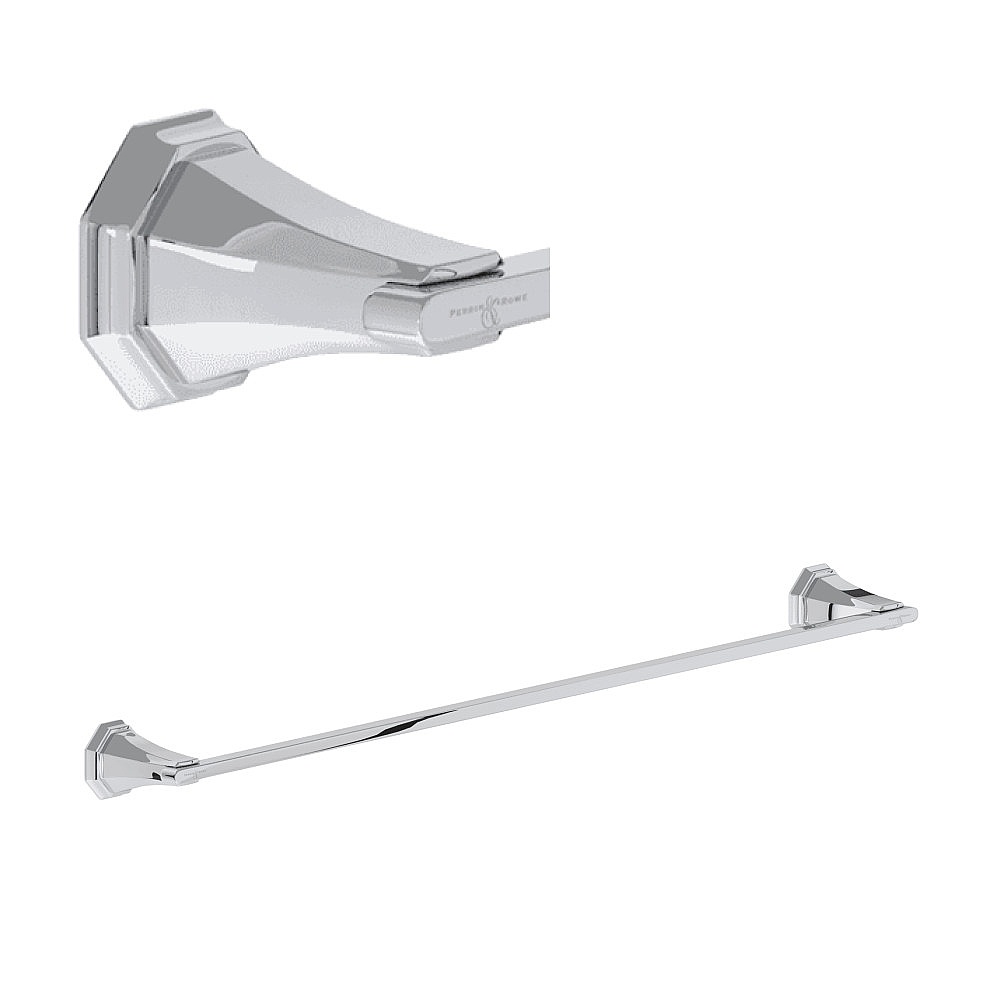 Perrin & Rowe U.6142APC Deco™ 30" Towel Bar - Polished Chrome