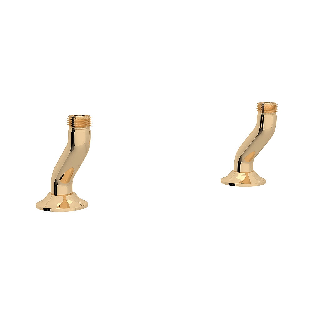 Perrin & Rowe U.6793EG-2 Georgian Era™ Bridge Kitchen Faucet Deck Unions - English Gold
