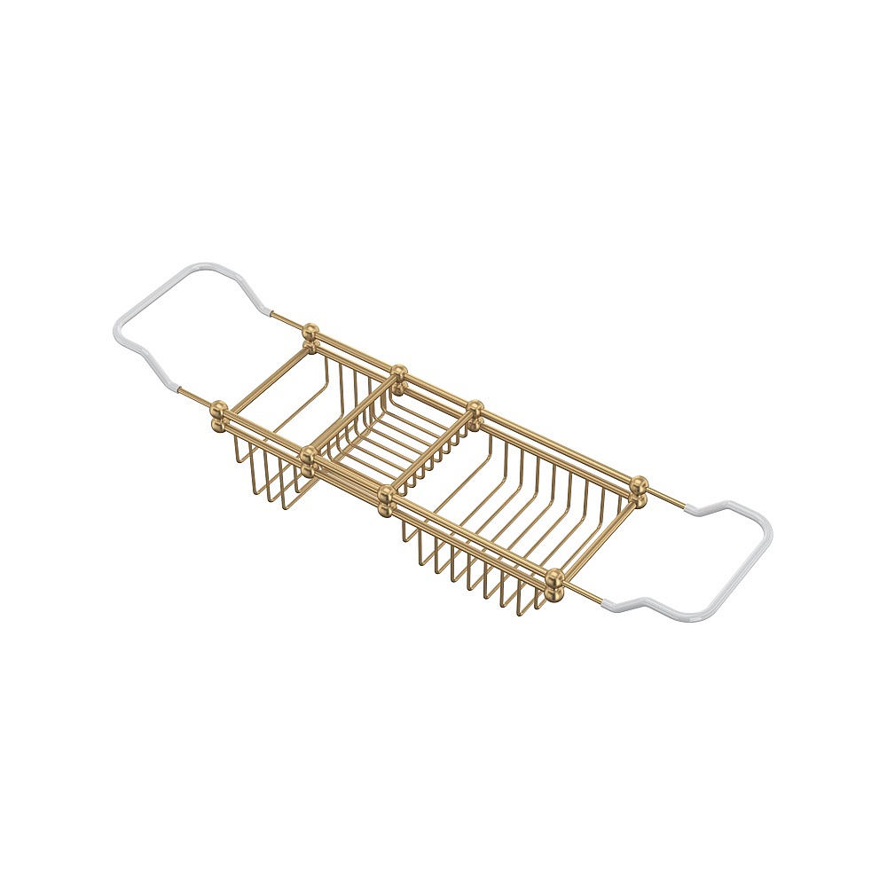 Perrin & Rowe U.6910SEG Edwardian™ 28–32" Bath Rack - Satin English Gold