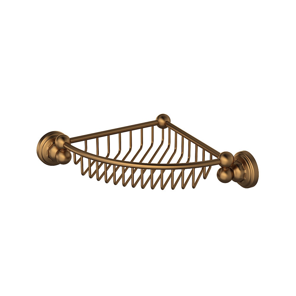 Perrin & Rowe U.6916EB Edwardian™ Wall Mount Corner Basket - English Bronze