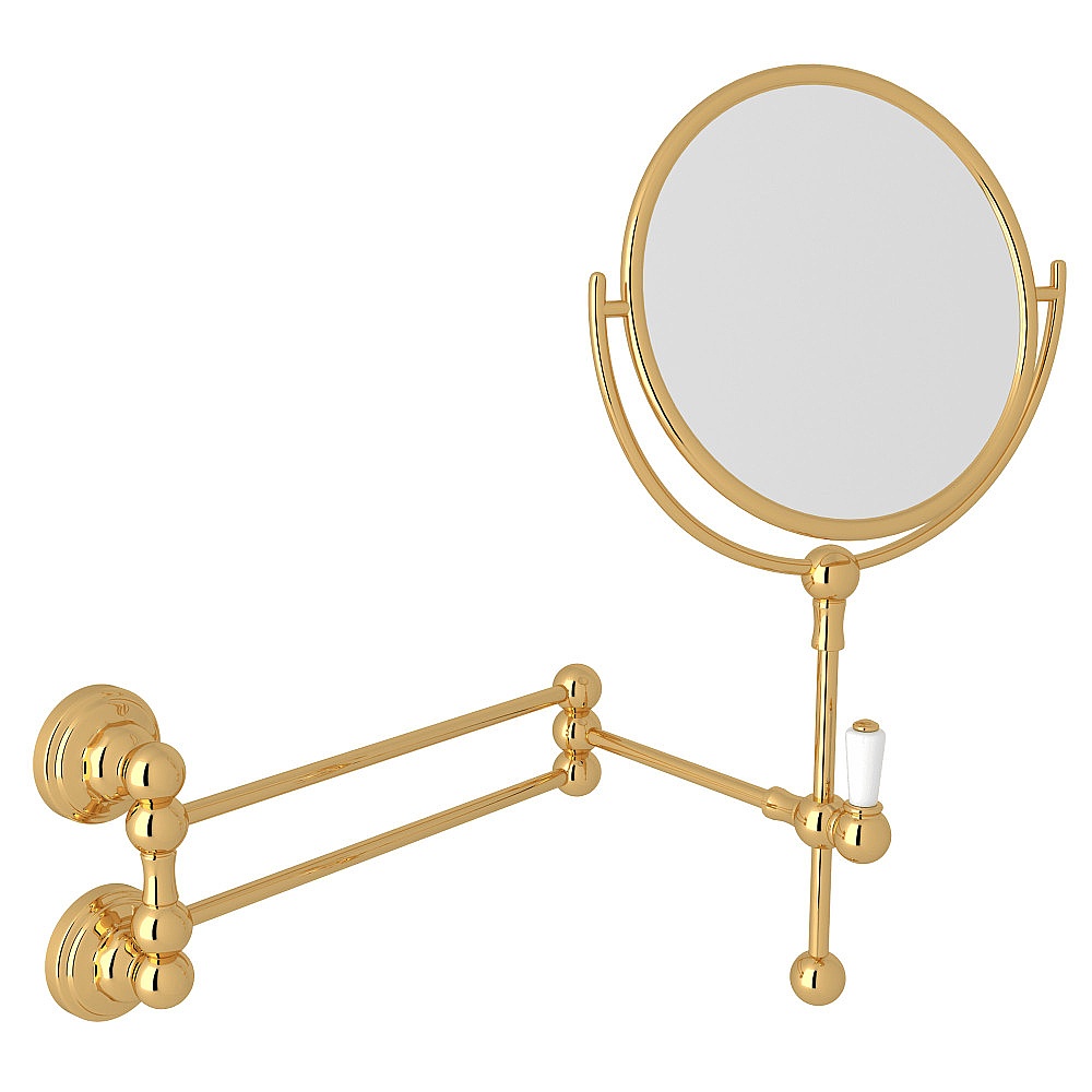 Perrin & Rowe U.6918EG Wall Mount Makeup Mirror - English Gold