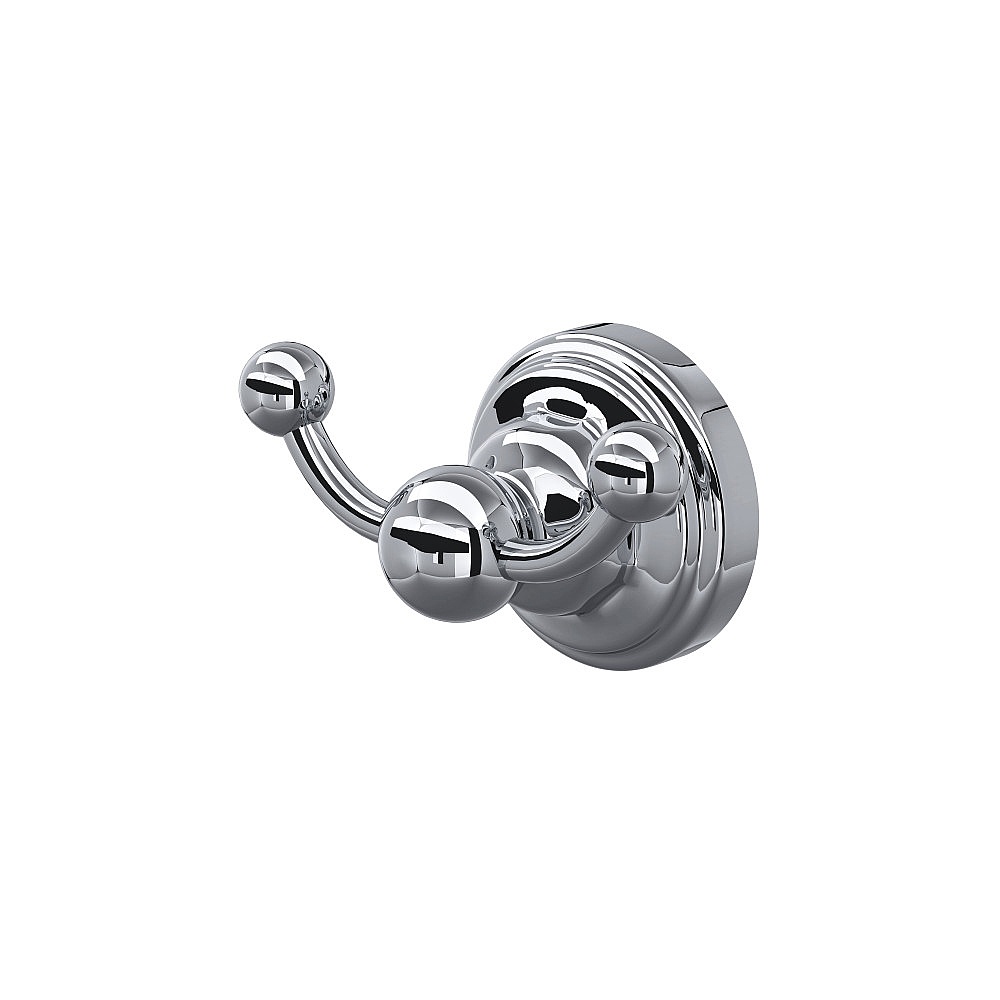 Perrin & Rowe U.6922APC Edwardian™ Double Robe Hook - Polished Chrome