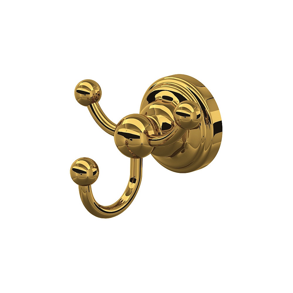 Perrin & Rowe U.6923ULB Edwardian™ Triple Robe Hook - Unlacquered Brass