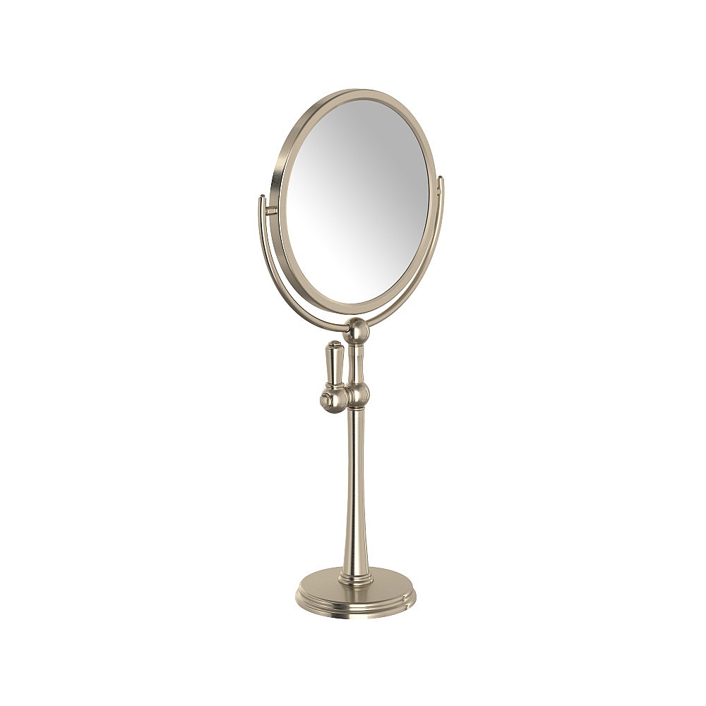 Perrin & Rowe U.6931STN Freestanding Makeup Mirror - Satin Nickel