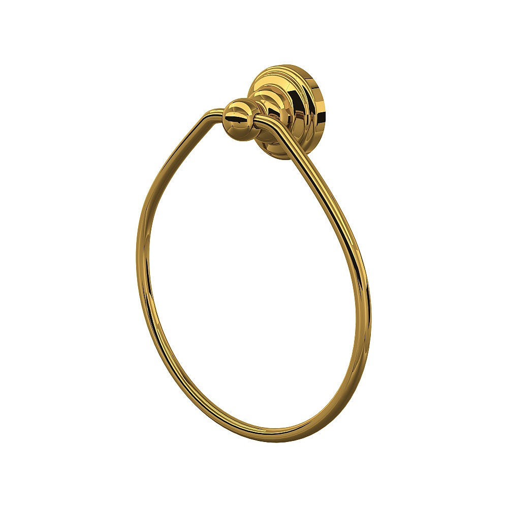 Perrin & Rowe U.6935ULB Edwardian™ Towel Ring - Unlacquered Brass