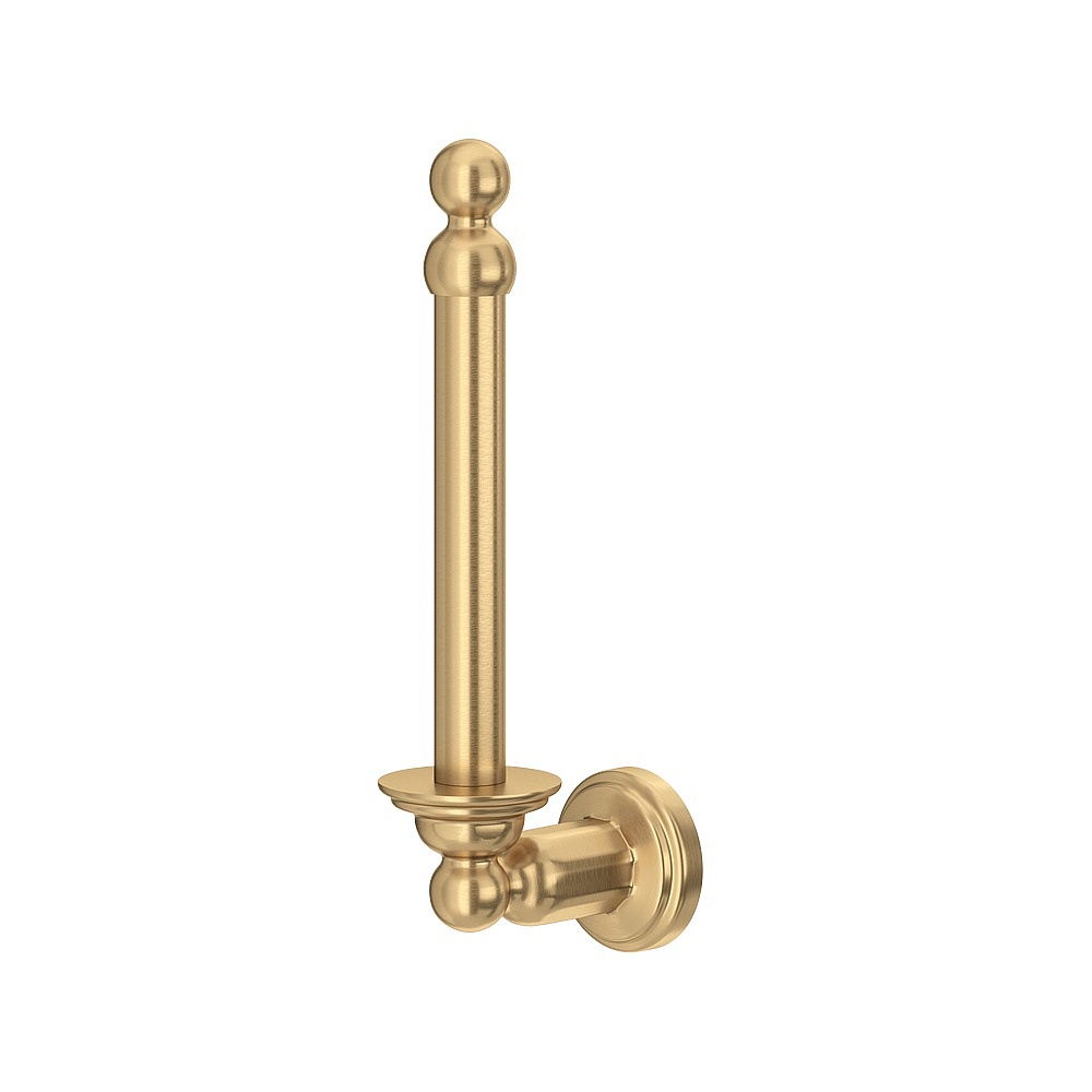 Perrin & Rowe U.6947SEG Wall Mount Spare Toilet Paper Holder - Satin English Gold