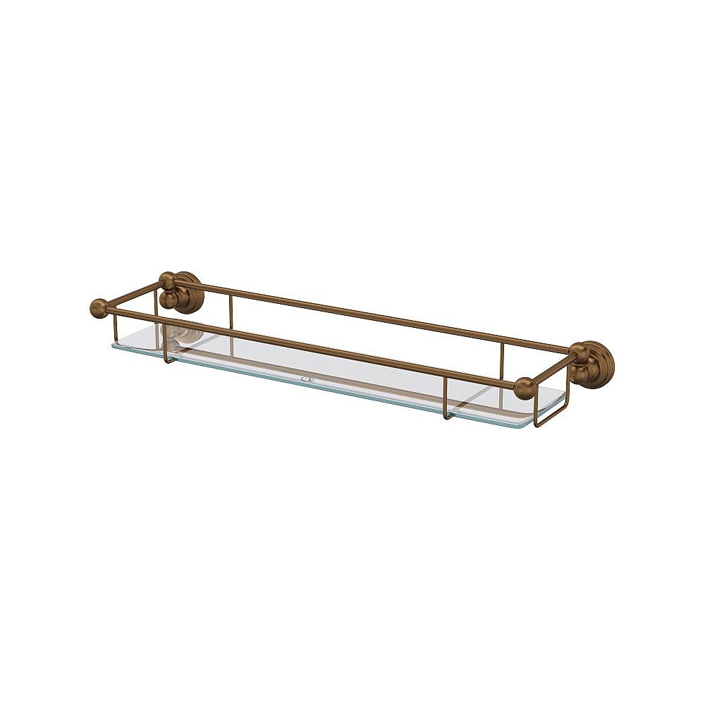 Perrin & Rowe U.6953EB Edwardian™ Wall Mount Tempered Glass Vanity Shelf - English Bronze
