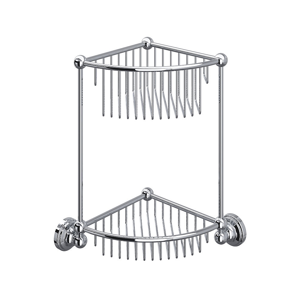 Perrin & Rowe U.6959APC Two Tier Corner Basket - Polished Chrome