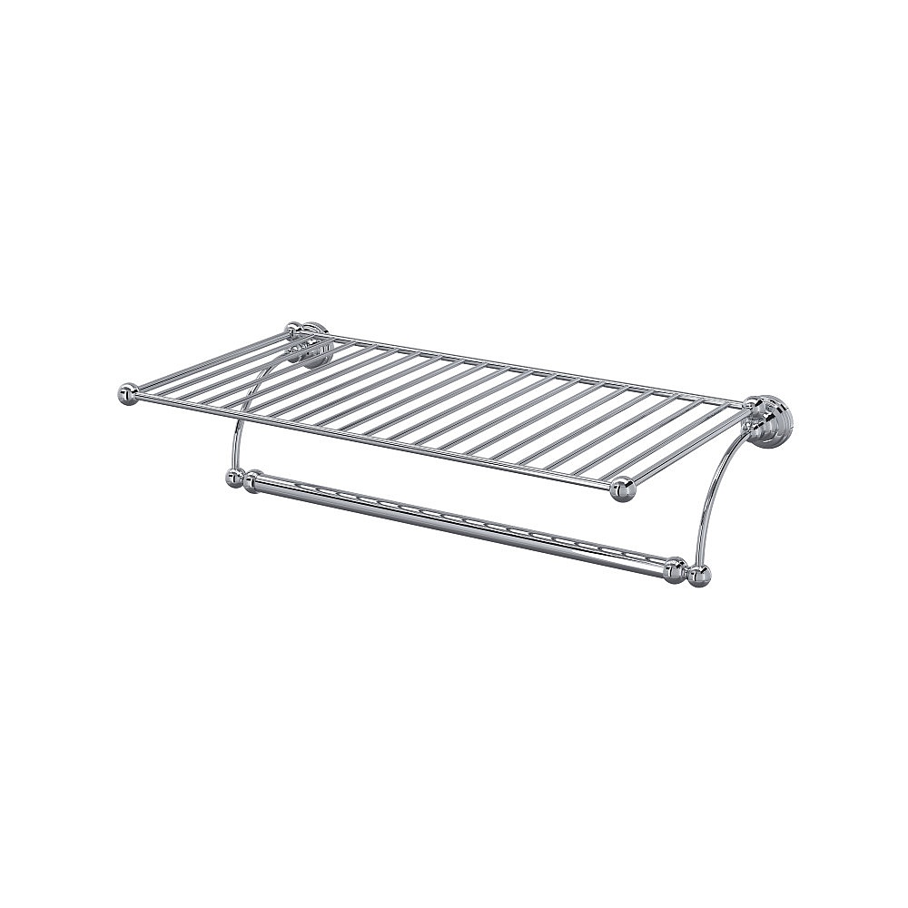 Perrin & Rowe U.6961APC Edwardian™ Wall Mount Towel Shelf - Polished Chrome