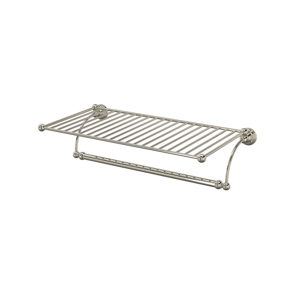 Perrin & Rowe U.6961PN Edwardian™ Wall Mount Towel Shelf - Polished Nickel