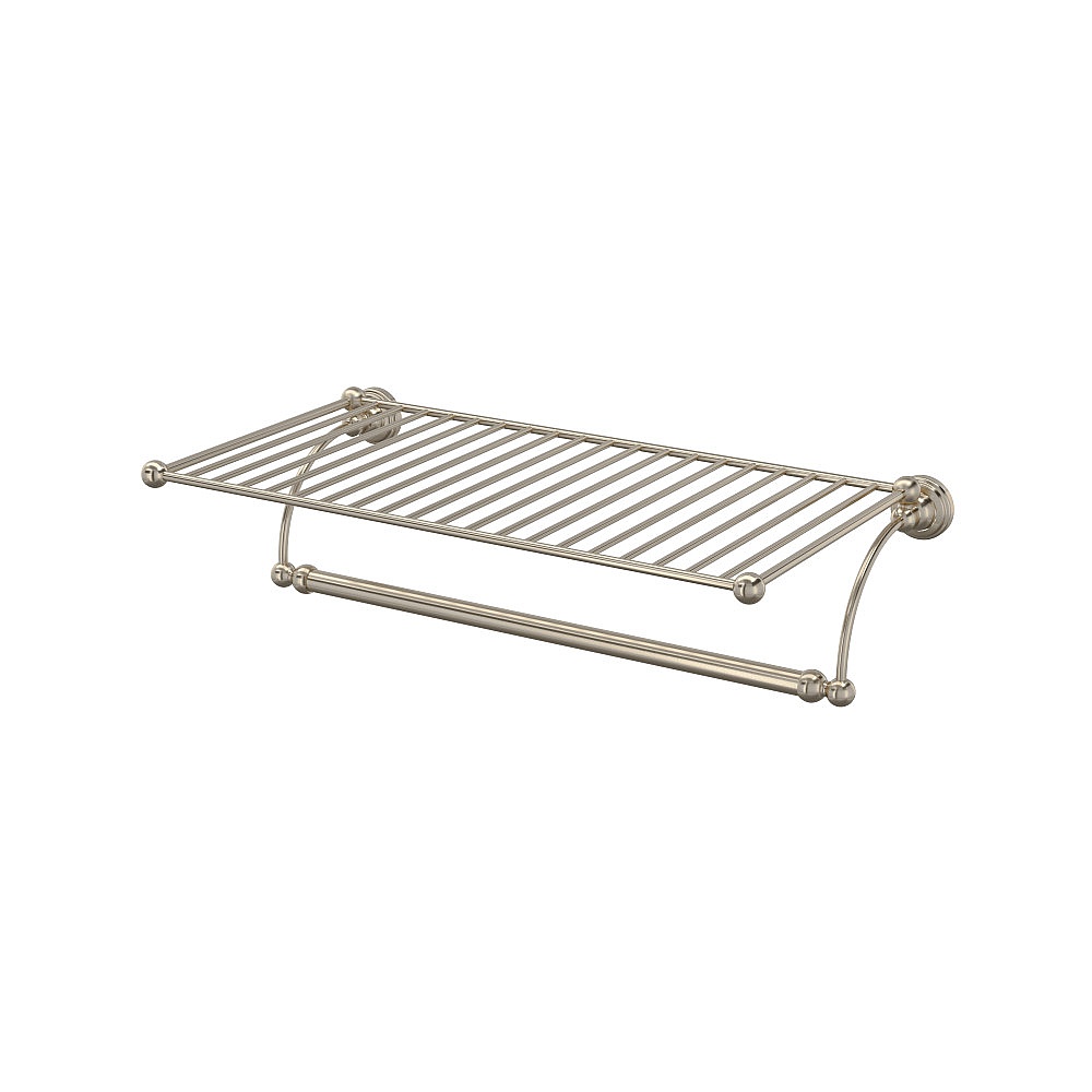 Perrin & Rowe U.6961STN Edwardian™ Wall Mount Towel Shelf - Satin Nickel